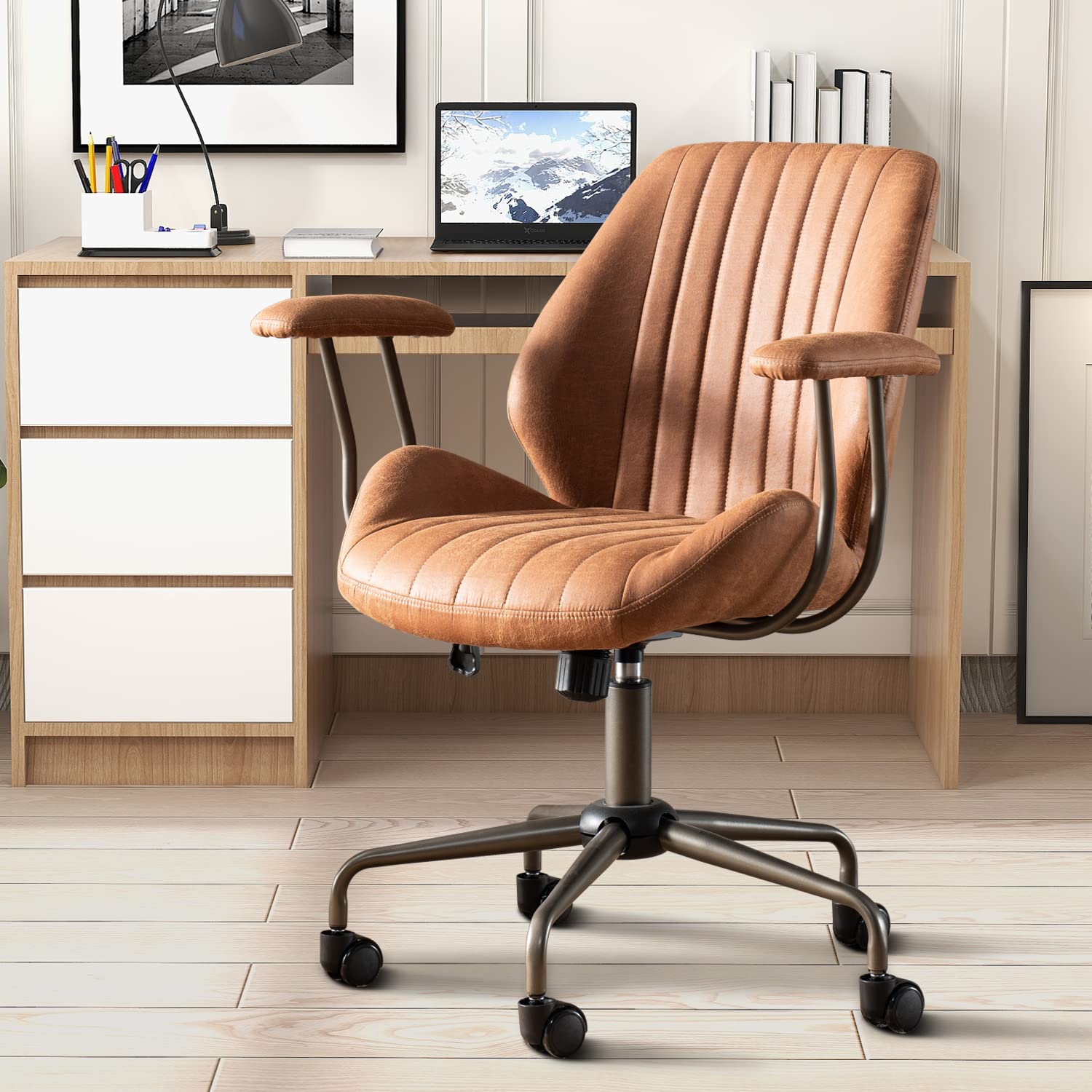 Task Chair Mid Back - Ergonomische bureaustoel met middelhoge rugleuning, kunstleren