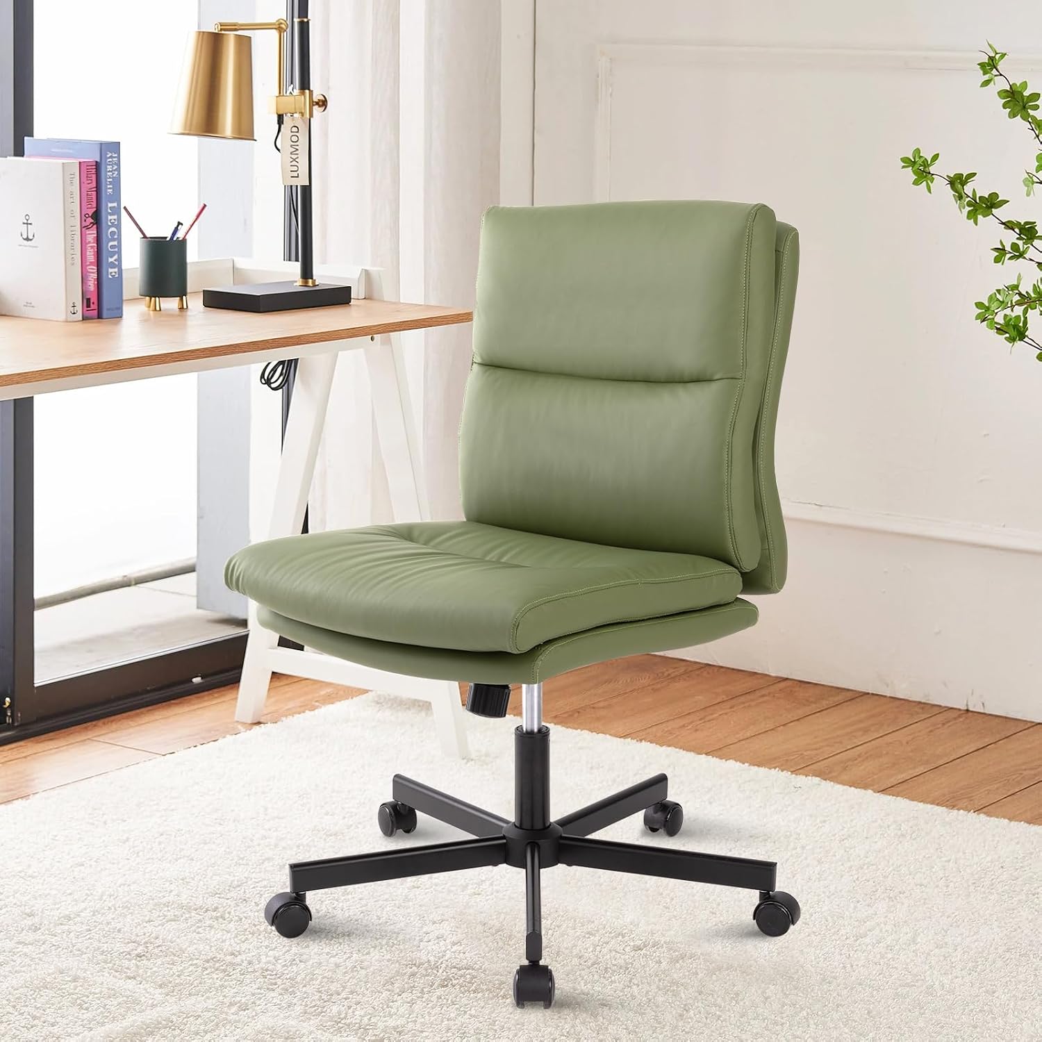 Task Chair Mid Back - Armloze bureaustoel met wielen, draaibare bureaustoel