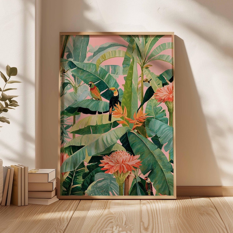 Office Furniture Home - 1pc Retro Tropische Canvas Poster, Ongekaderde