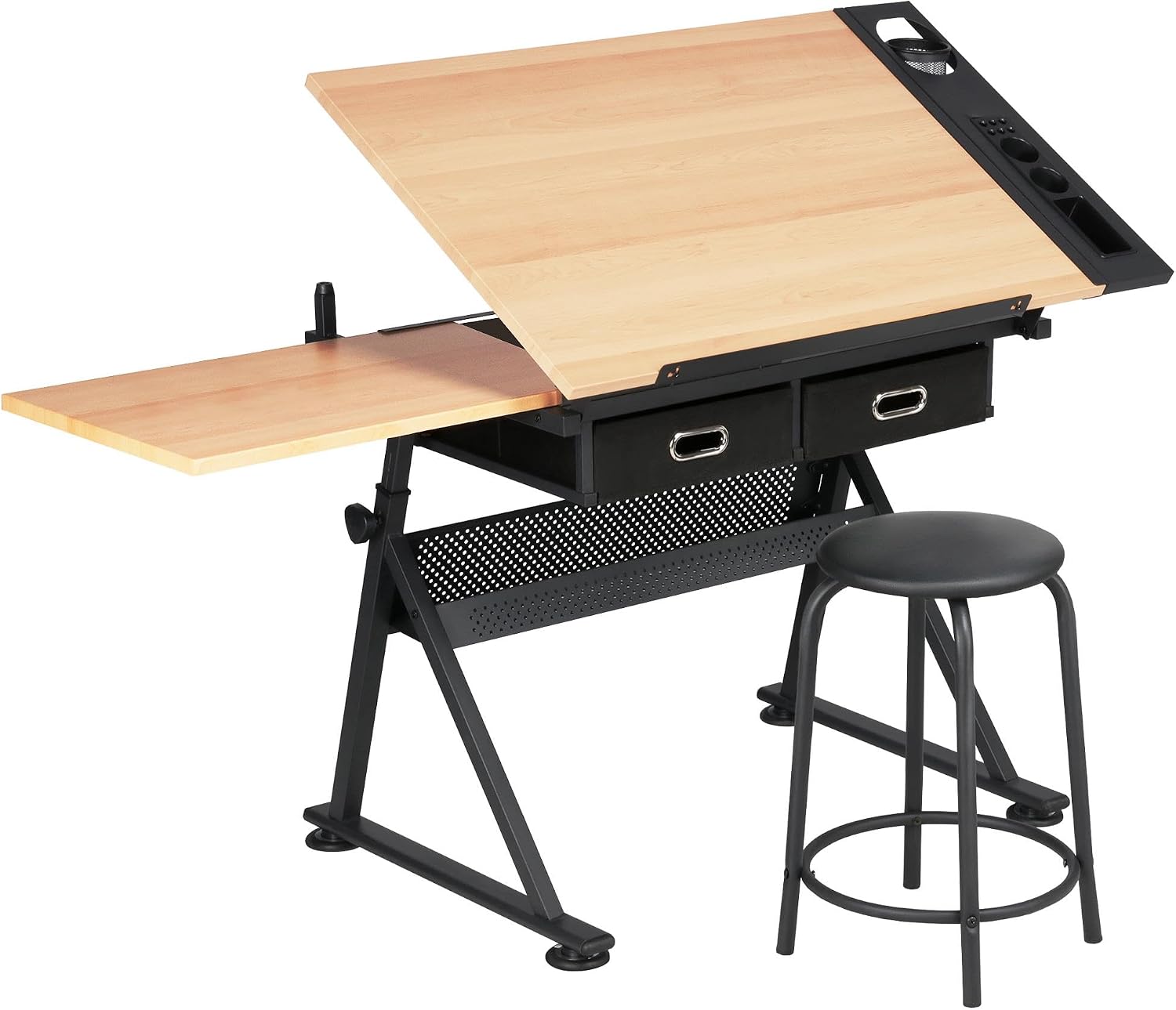 Office Furniture Table - Verstelbare tekentafel met bijpassende kruk, kantelbaar