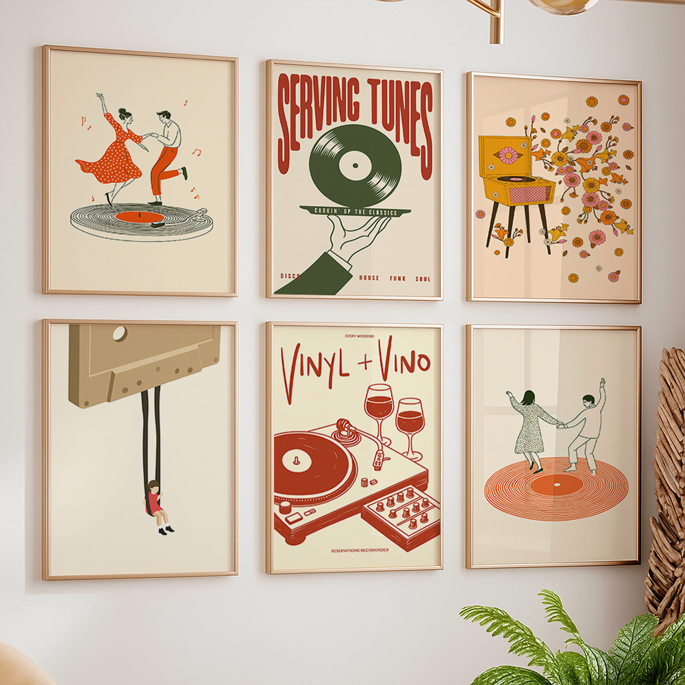 Office Furniture Home - 1pc Vintage Muziek Canvas Poster Unframed