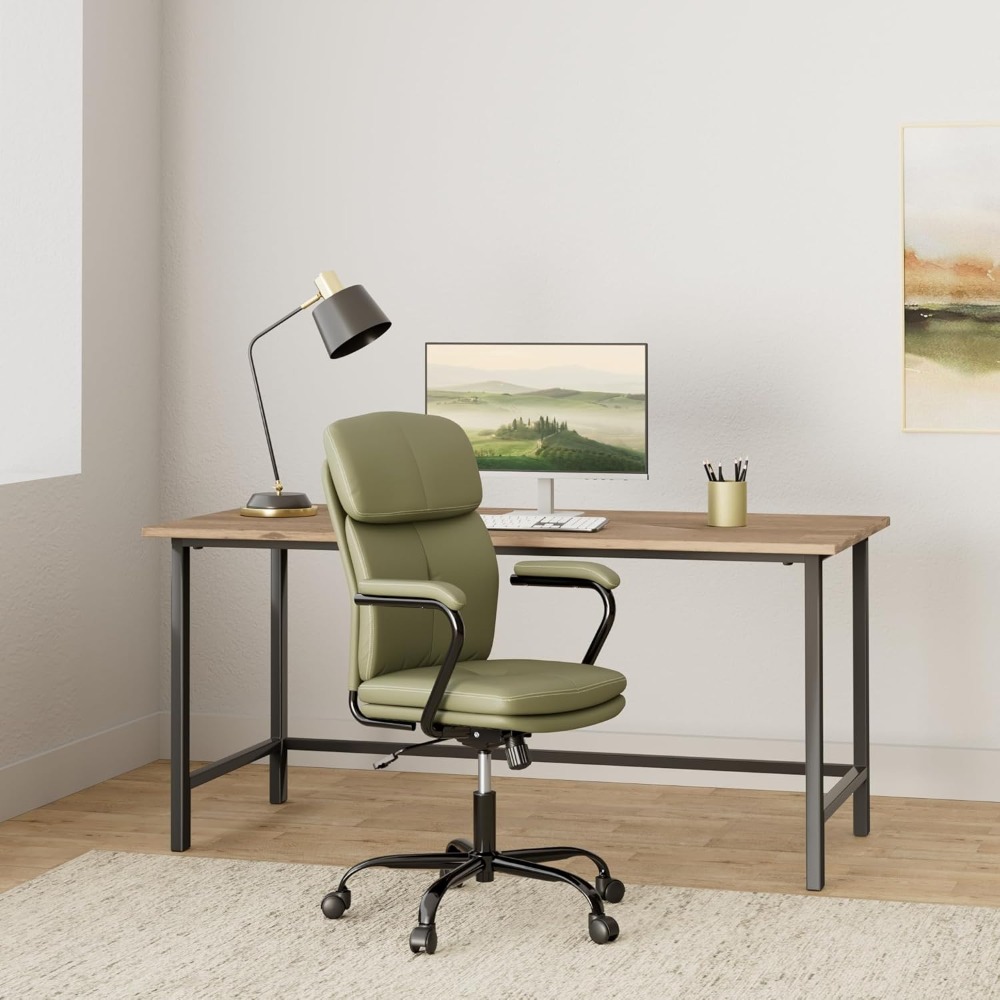 Task Chair Mid Back - Verstelbare schommelbare draaibare computerstoel met, thuiskantoorstoel,