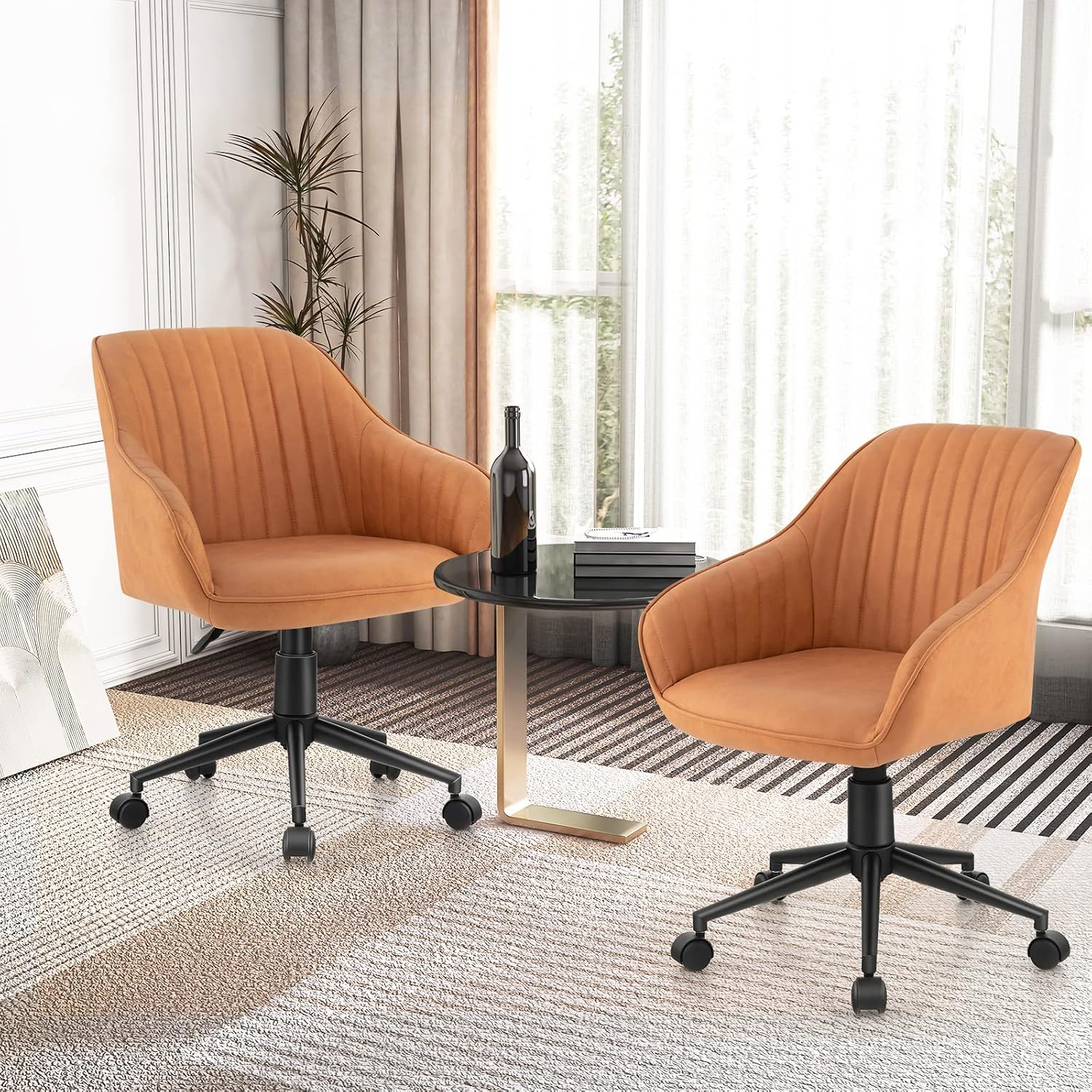 Task Chair Mid Back - Mid-back bureaustoel van kunstleer, set van