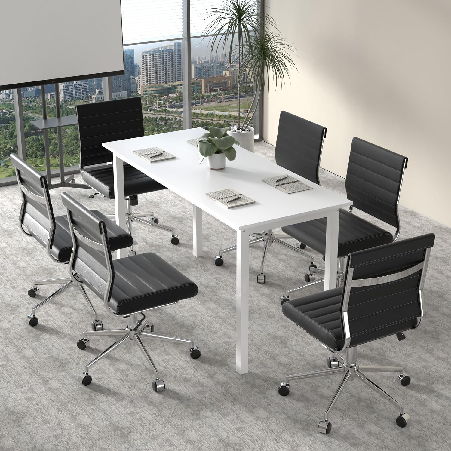 Task Chair Mid Back - Ergonomische bureaustoel zonder armleuningen, met verstelbare
