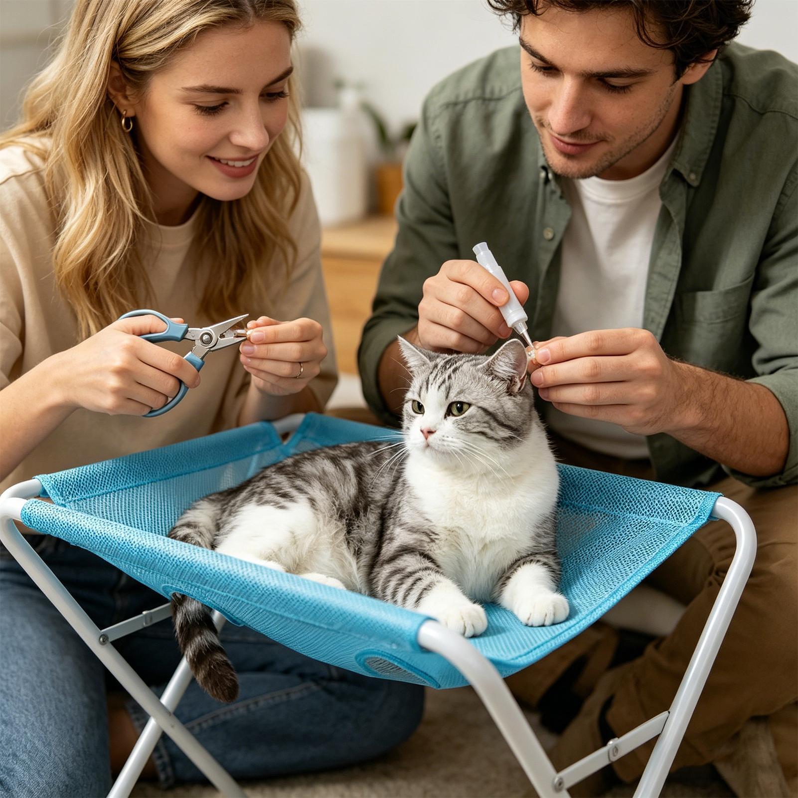 Under Desk Hammock - Honden- en kattenverzorgingshangmat, 8-gaats afneembaar, bijtbestendig,