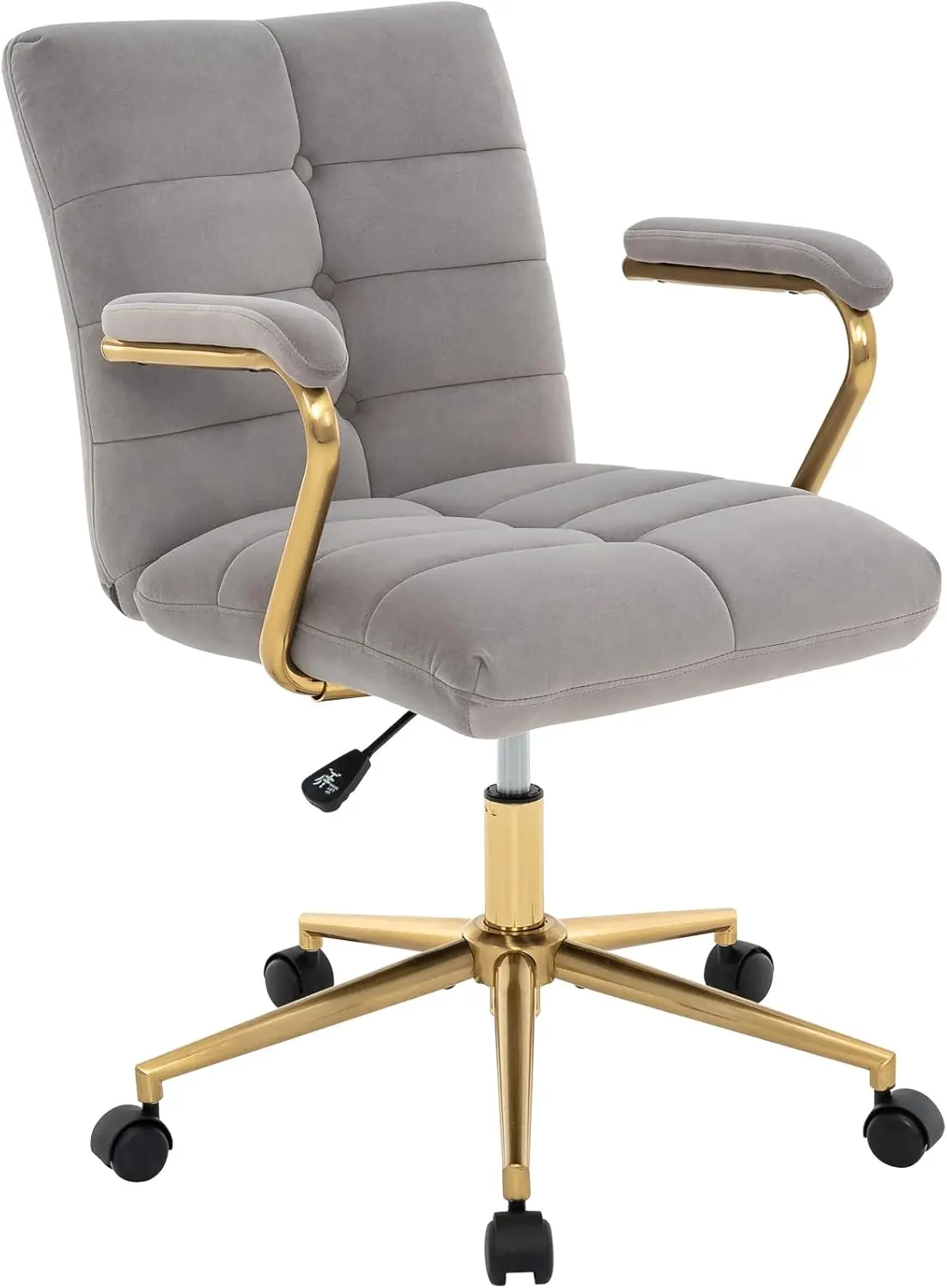 Task Chair Mid Back - Fluwelen bureaustoel voor thuis, gestoffeerde verstelbare