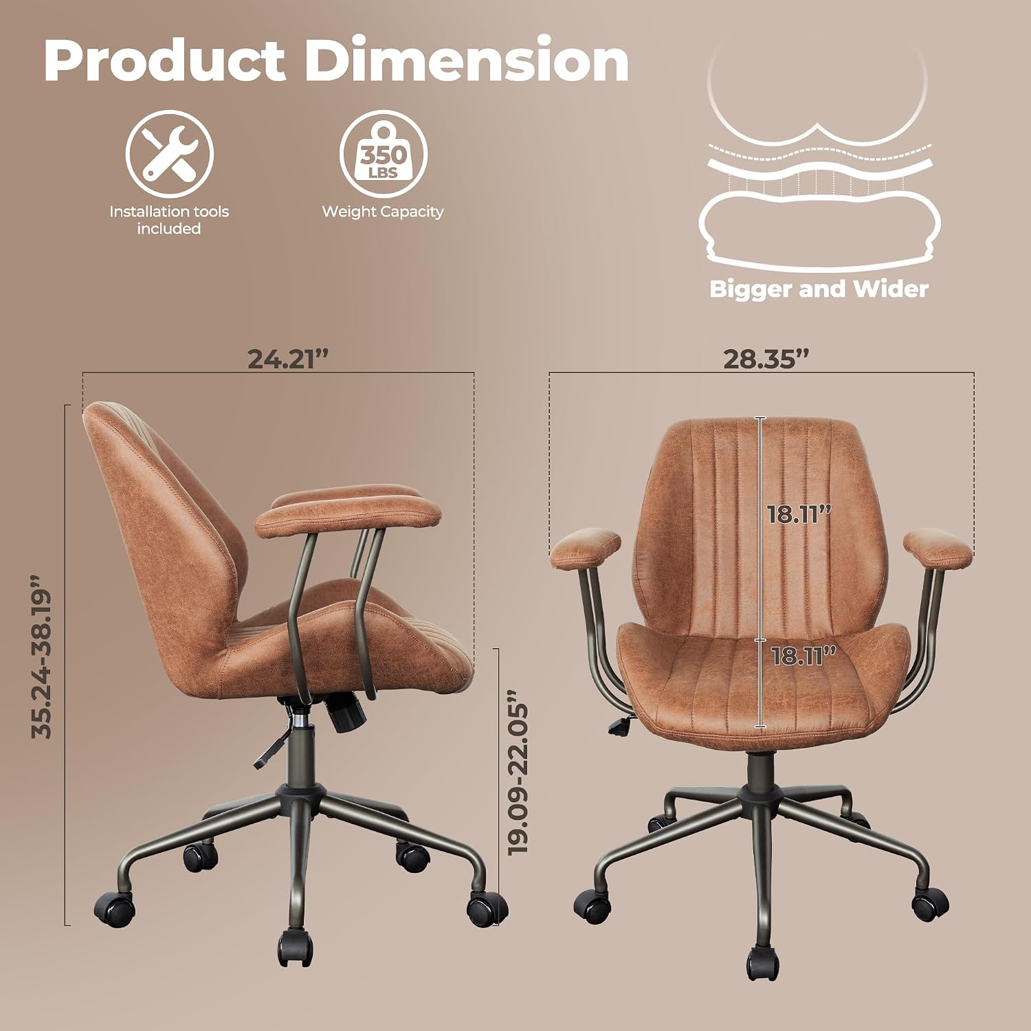 Ergonomische bureaustoel met m - Task Chair Mid Back recensie en prijs