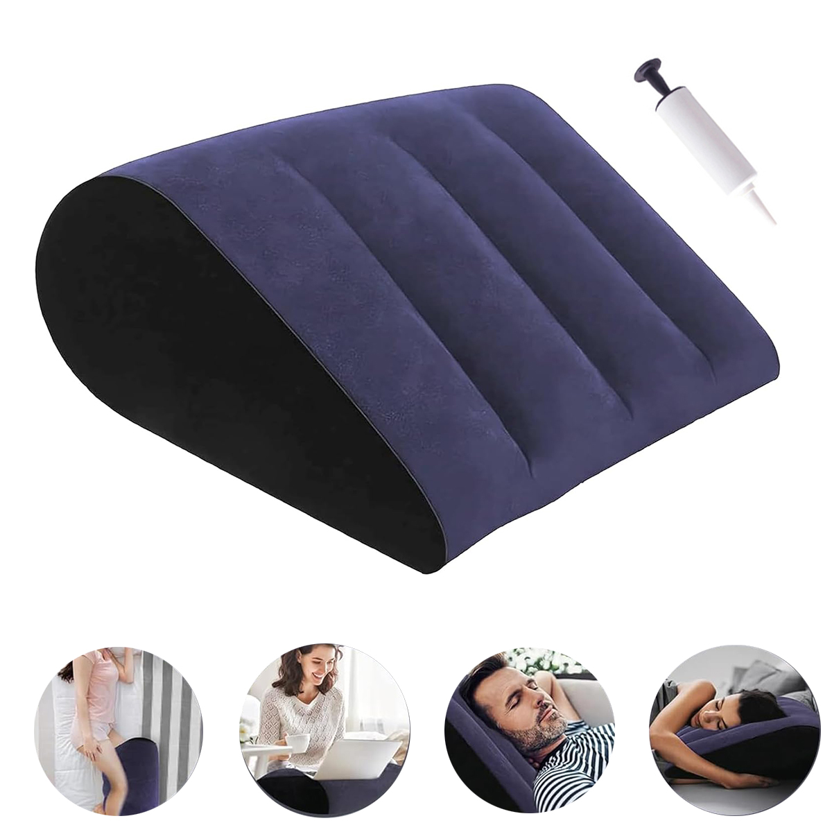 Opblaasbaar wigkussen Paars Er - Office Furniture Home recensie en prijs