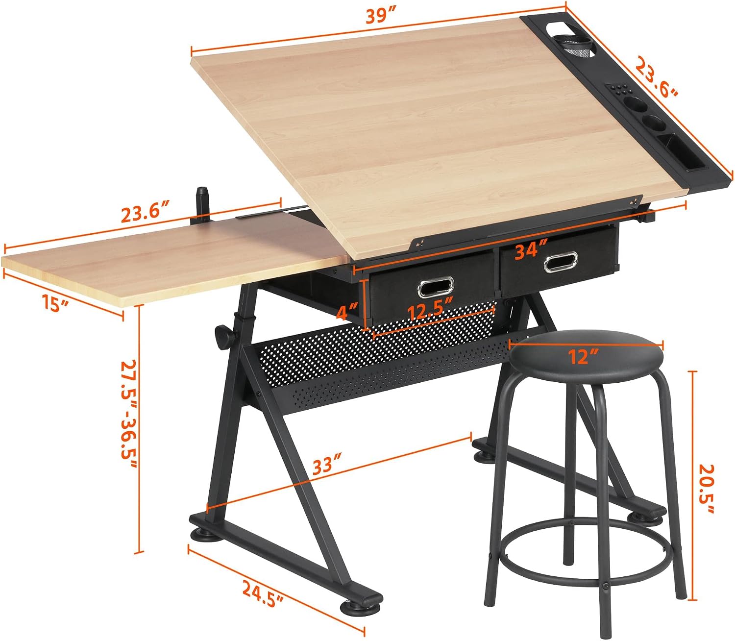 Verstelbare tekentafel met bij - Office Furniture Table recensie en prijs