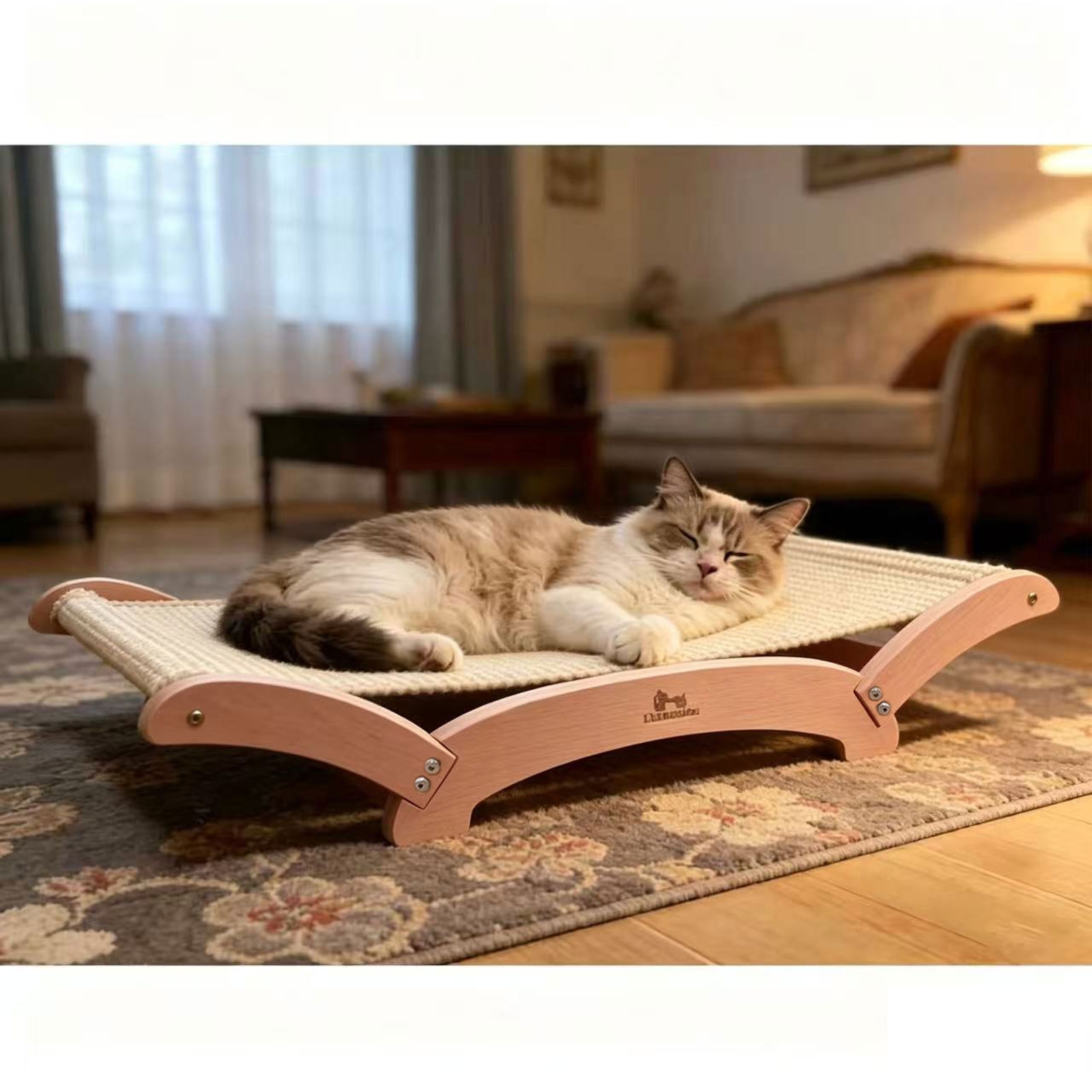 Sisal kattenkrabpaal bed voor  - Under Desk Hammock recensie en prijs