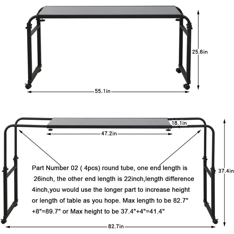 Stevige, verstelbare tafel voo - Adjustable Laptop Table recensie en prijs