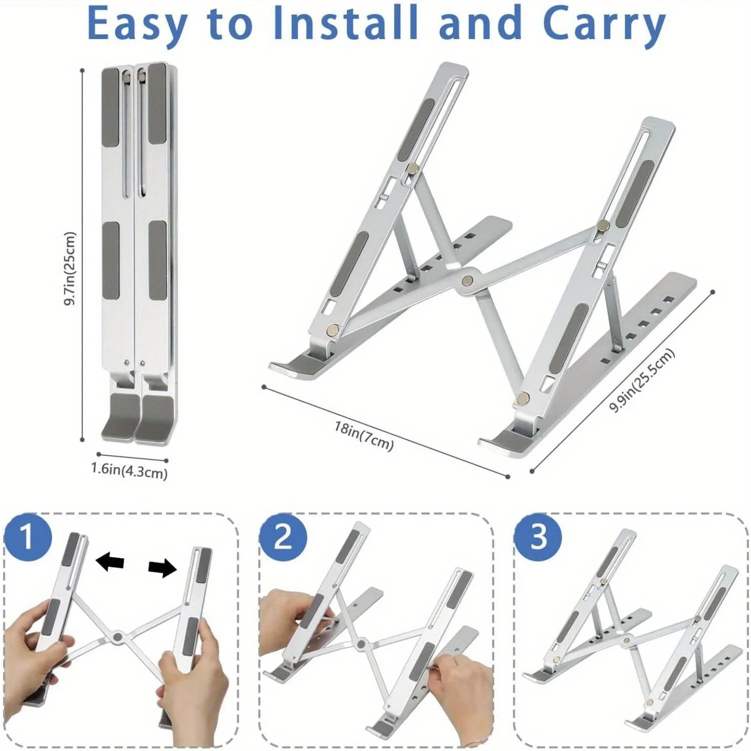 Verstelbare aluminium laptopst - Adjustable Laptop Table recensie en prijs