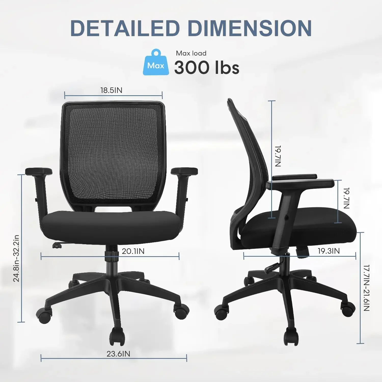 Ergonomische bureaustoel voor  - Task Chair Mid Back recensie en prijs